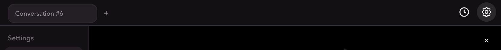 Settings button location